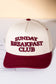 Sunday Breakfast Club Canvas Snapback Baseball Cap