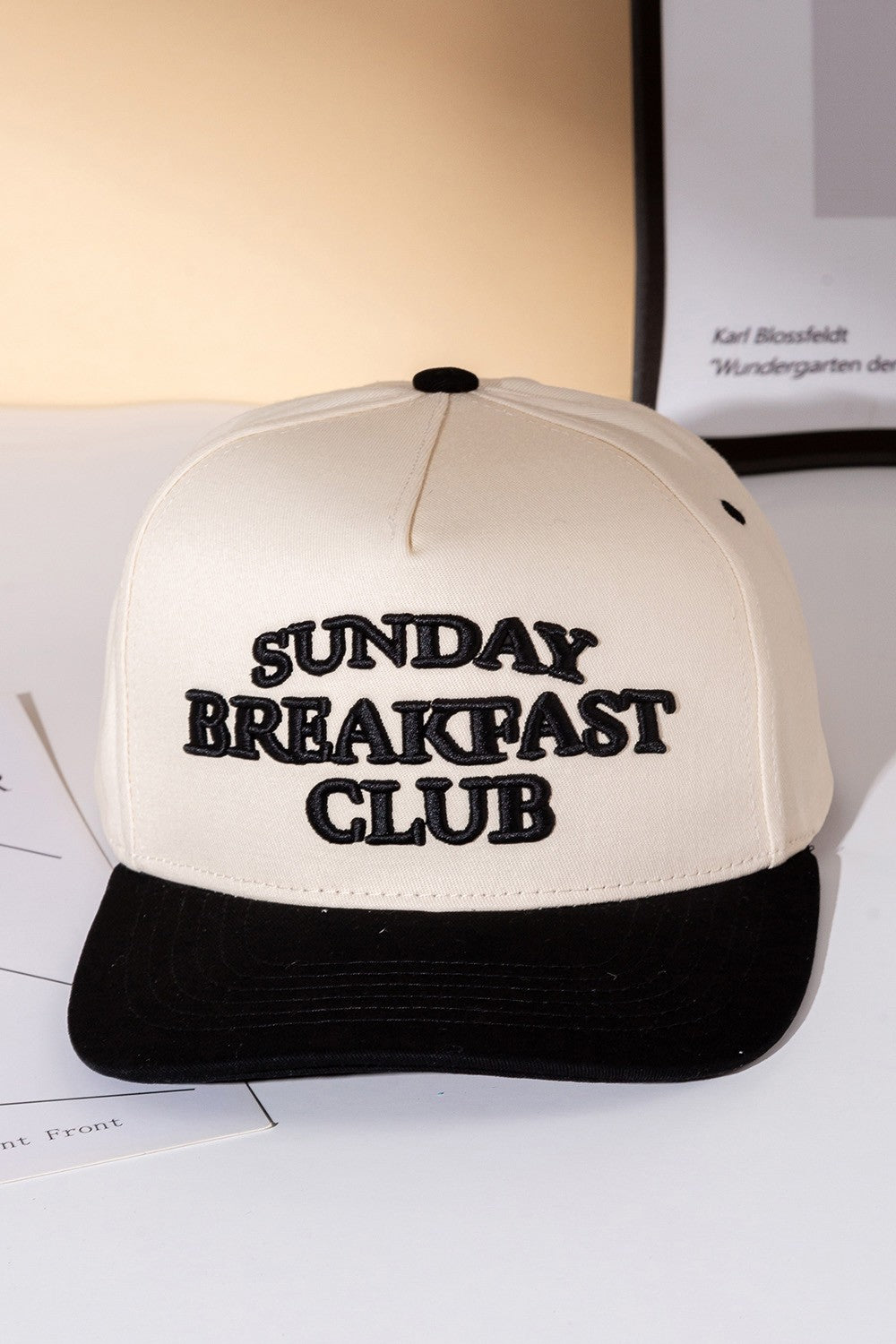 Sunday Breakfast Club Canvas Snapback Baseball Cap