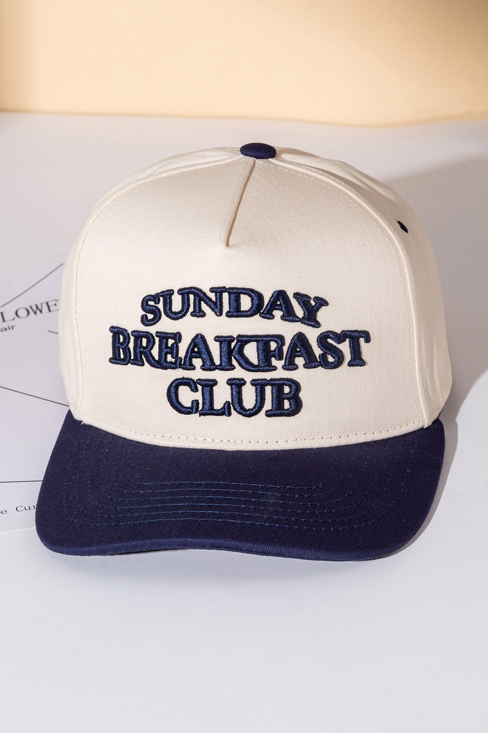 Sunday Breakfast Club Canvas Snapback Baseball Cap