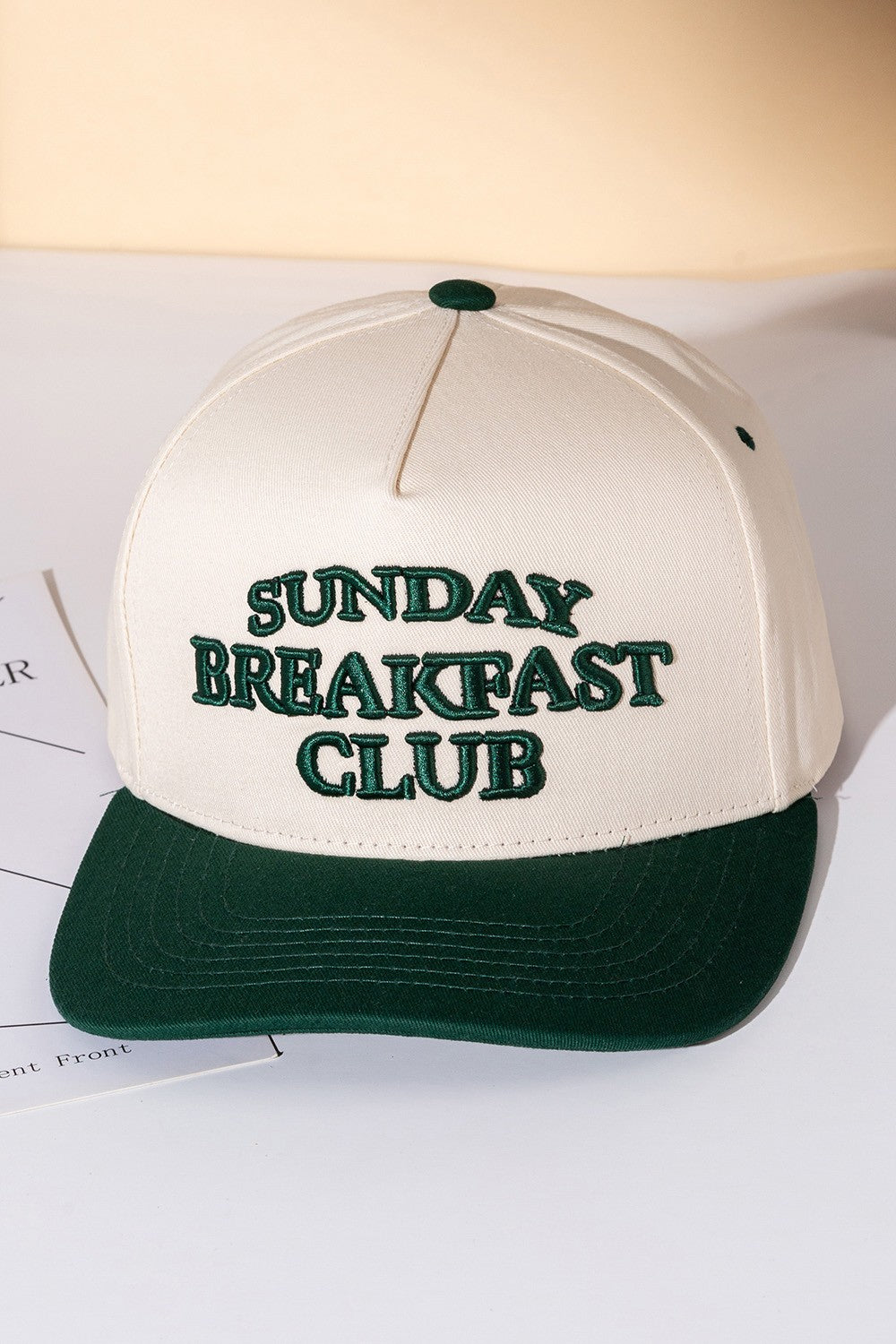 Sunday Breakfast Club Canvas Snapback Baseball Cap