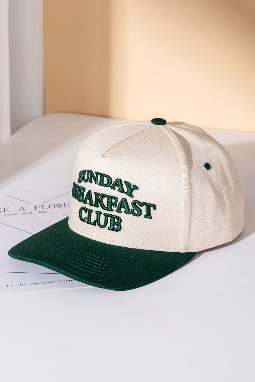 Sunday Breakfast Club Canvas Snapback Baseball Cap