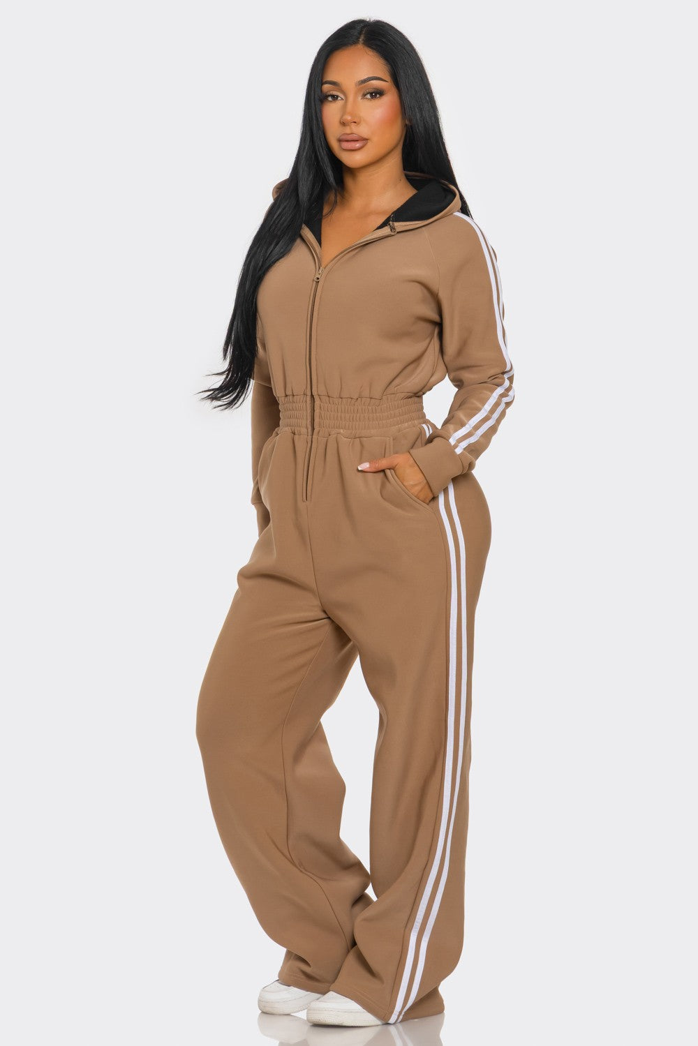 On the Track Hooded Jumpsuit