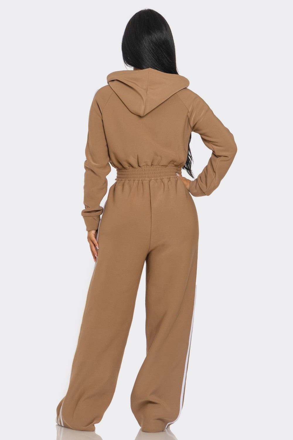 On the Track Hooded Jumpsuit