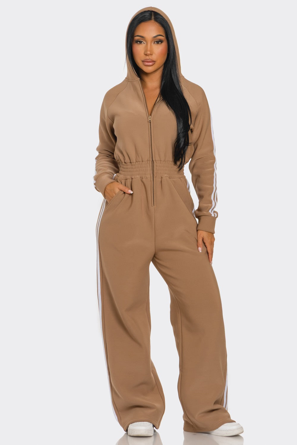 On the Track Hooded Jumpsuit