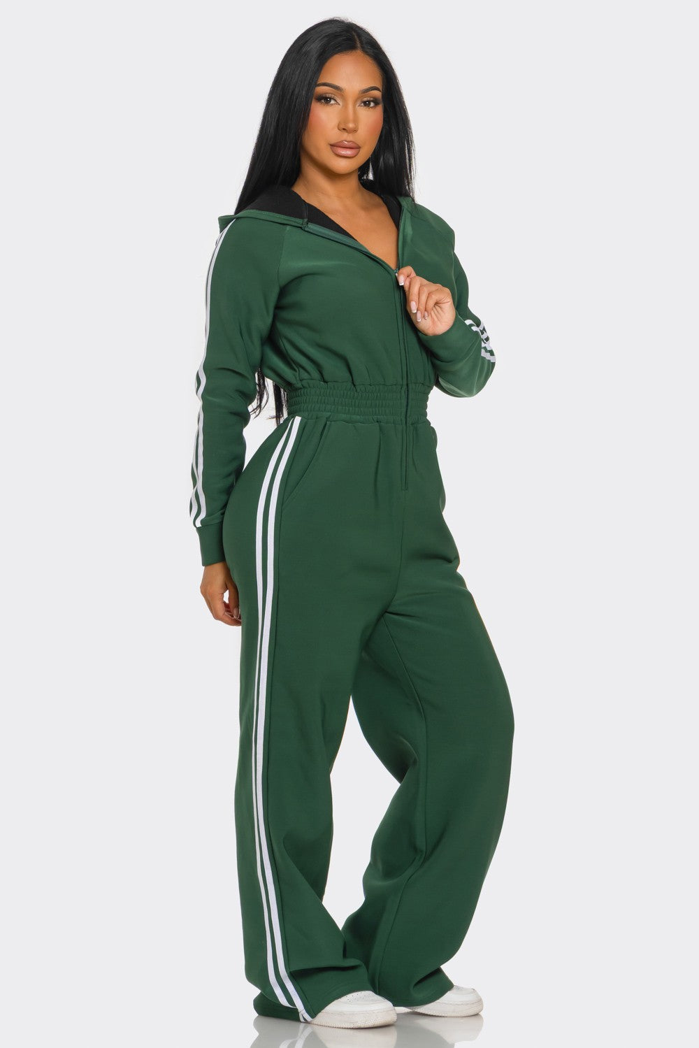 On the Track Hooded Jumpsuit