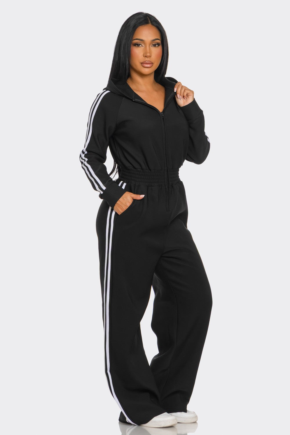 On the Track Hooded Jumpsuit