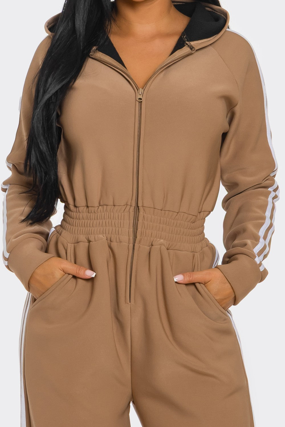 On the Track Hooded Jumpsuit