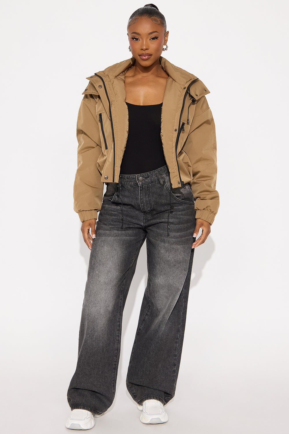 Streetwise Hooded Zip-Up Longline Jacket