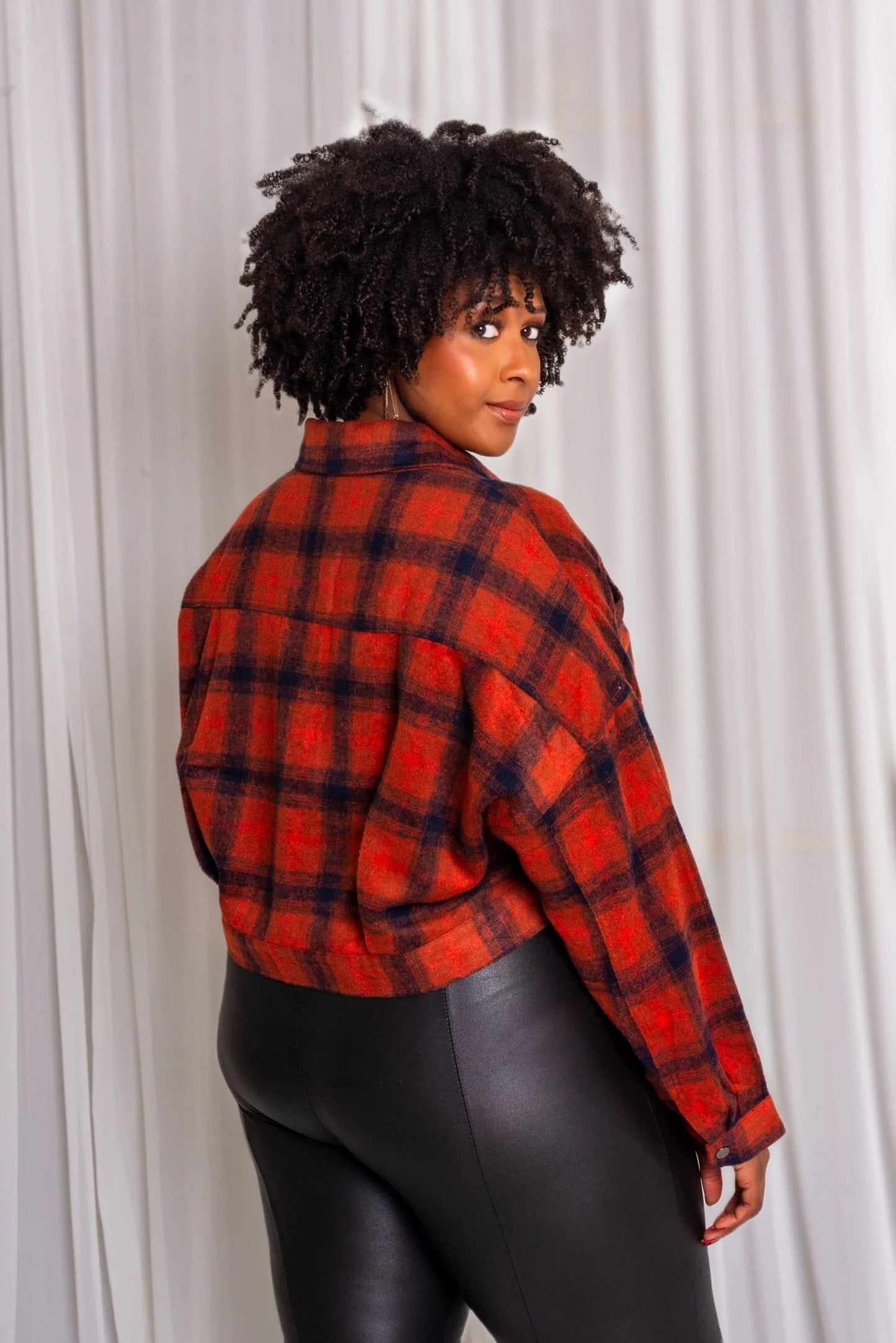 Cozy Checks Crop Jacket