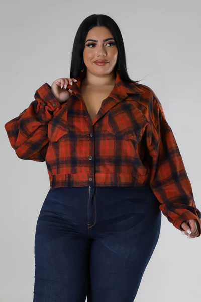 Cozy Checks Crop Jacket