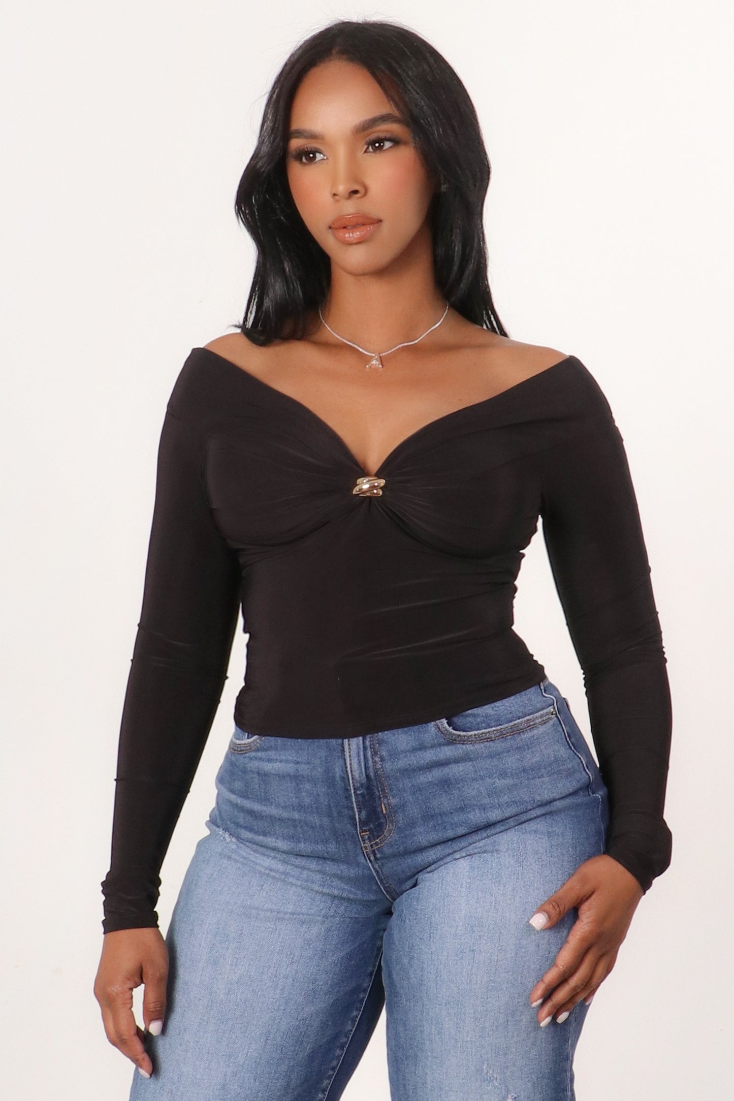 Glam Hour Off-Shoulder Ruched Top