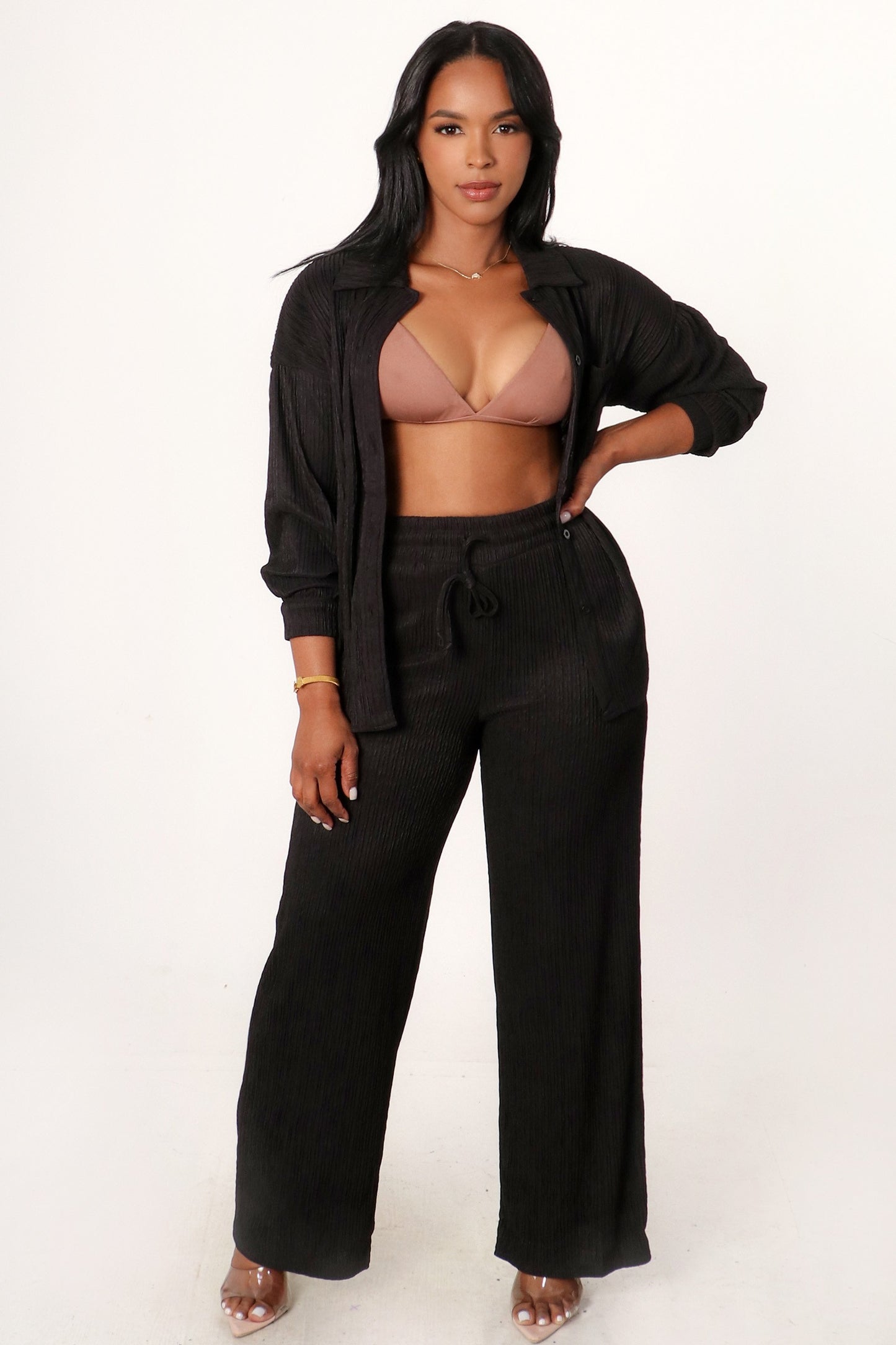 The Weekend Ease 2-Piece Crinkle Set