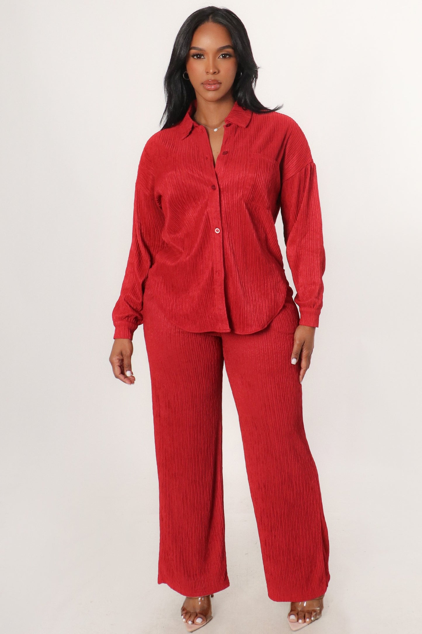 The Weekend Ease 2-Piece Crinkle Set