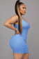 Curve Confidence Split Neck Mini Dress
