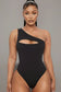 The Sculpted Rib One-Shoulder Bodysuit