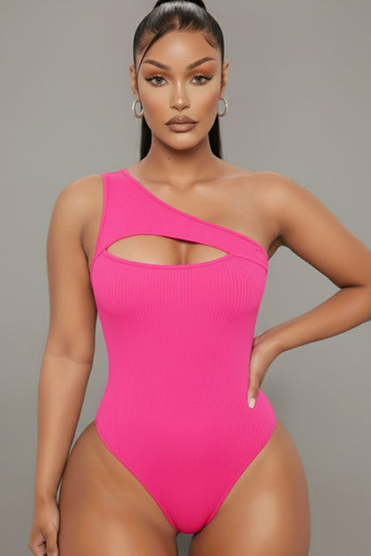 The Sculpted Rib One-Shoulder Bodysuit