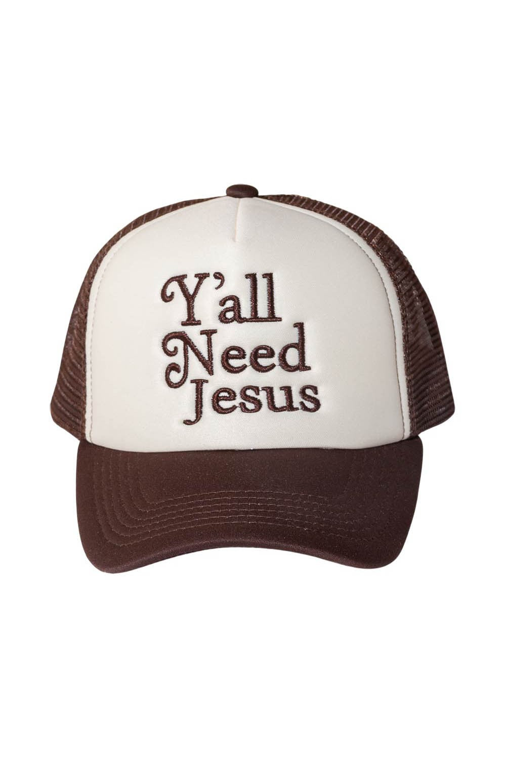 Yall Need Jesus Embroidered Mesh Back Trucker Hat