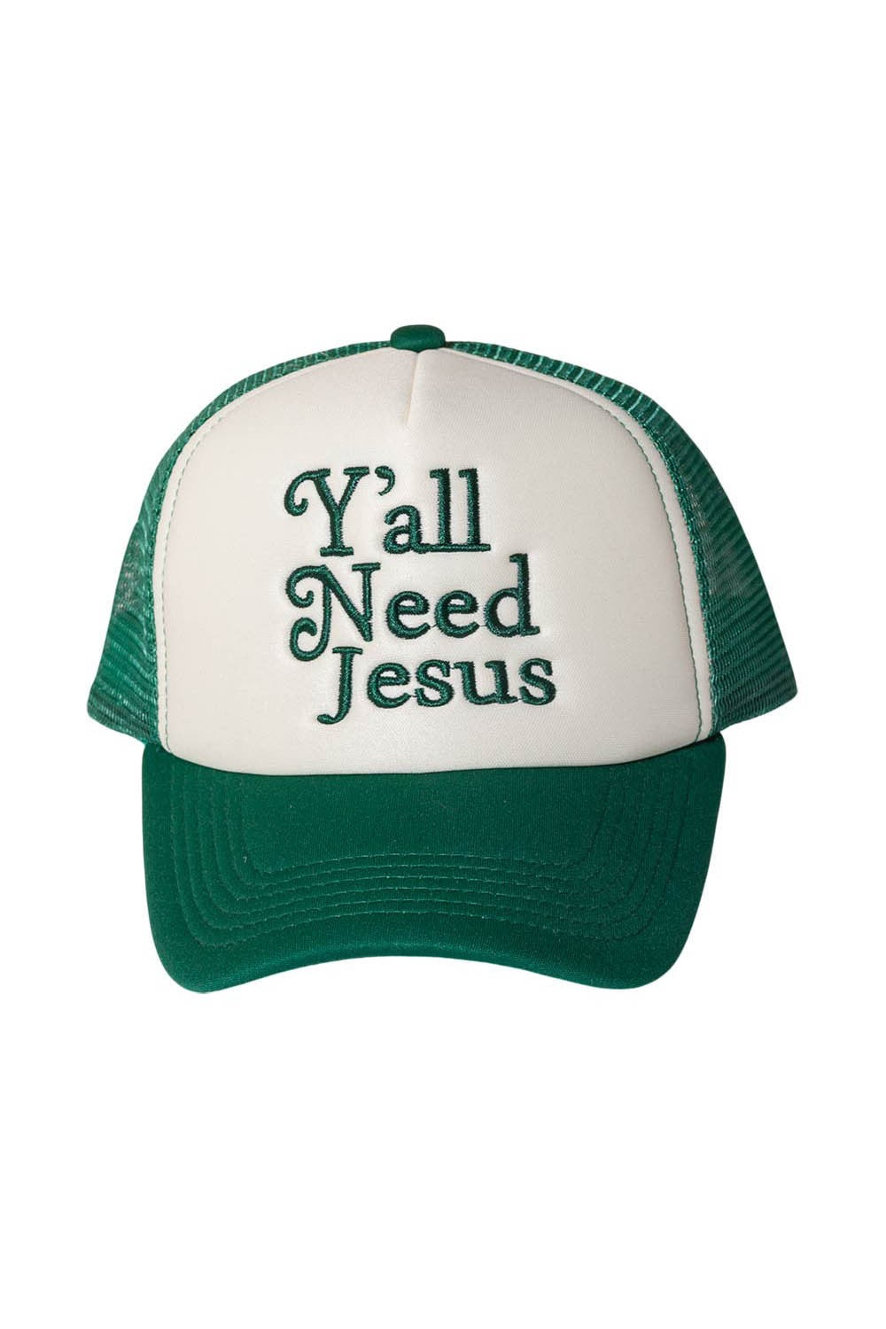 Yall Need Jesus Embroidered Mesh Back Trucker Hat