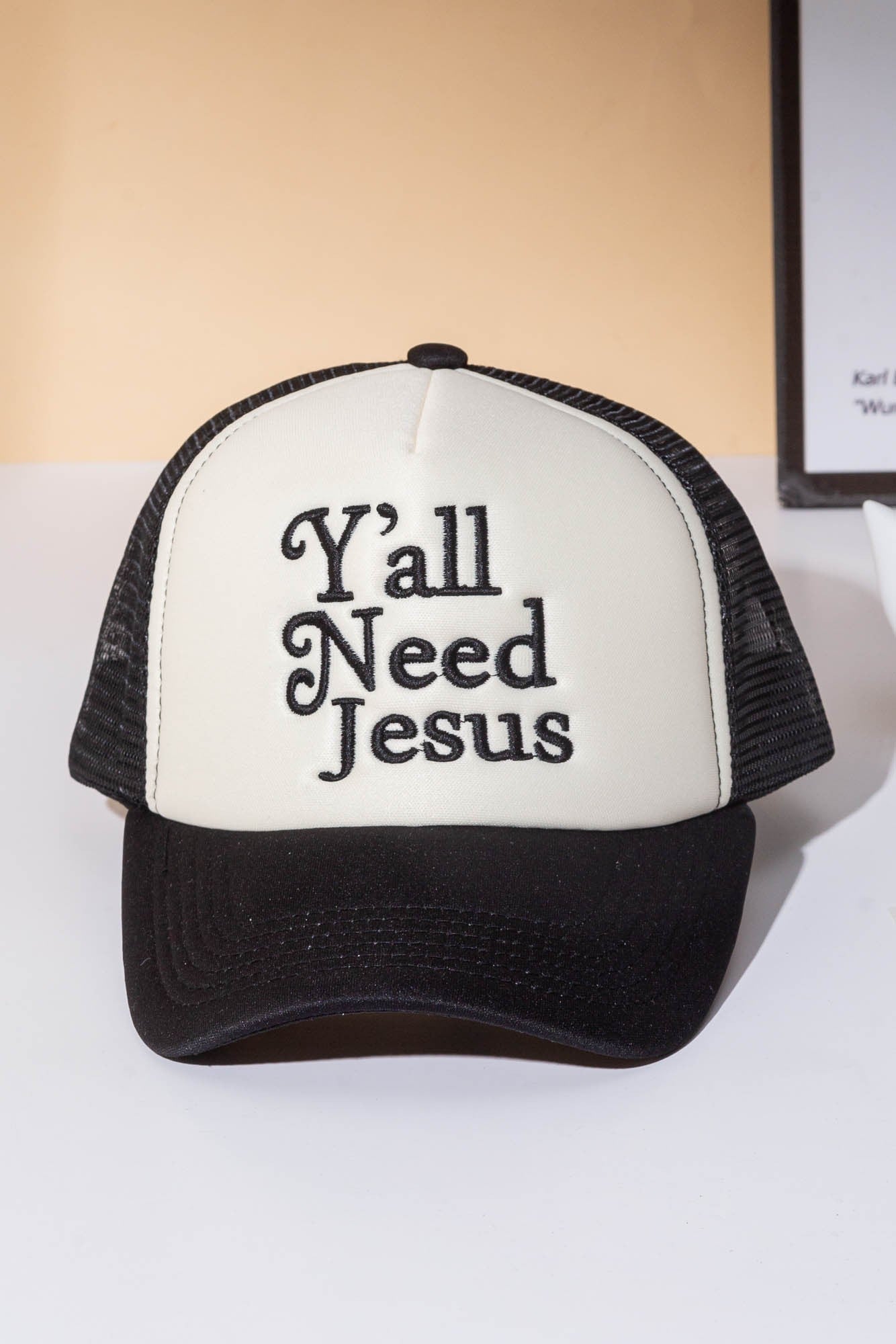 Yall Need Jesus Embroidered Mesh Back Trucker Hat