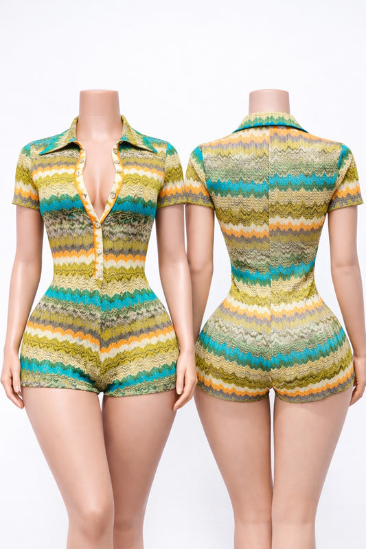 The Colorblock Muse Knit Romper
