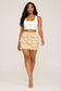 Plus Size Camo Front Zip Up Drawstring Hem Cargo Mini Skirt