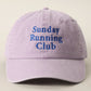 Sunday Running Club Embroidered Cotton Baseball Cap