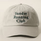 Sunday Running Club Embroidered Cotton Baseball Cap