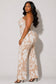 Plus Size Tropical Print Tube Jumpsuit