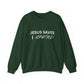 Jesus Saves, I  Spend Crewneck