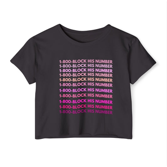 Block His Number Festival Crop Top