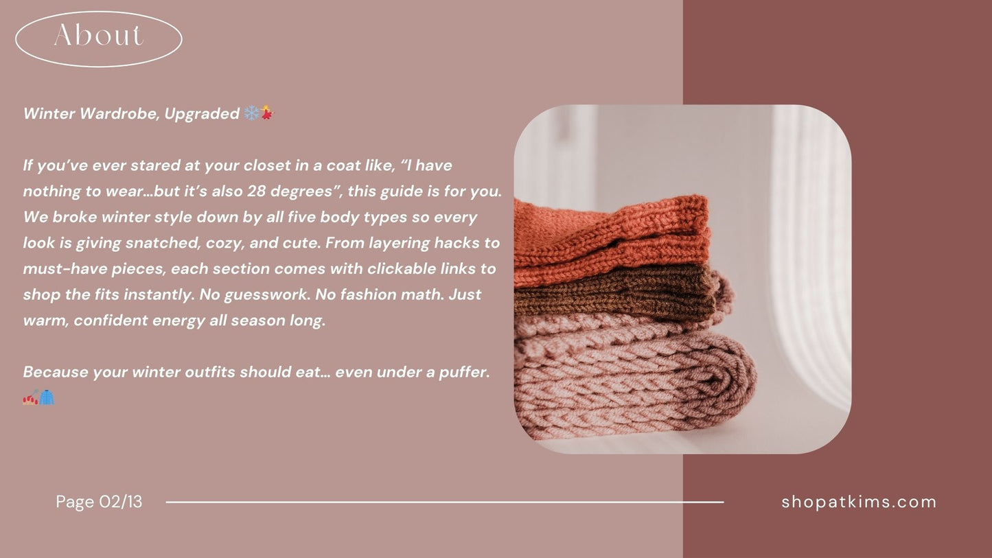 ❄️ 2025 Winter Style Guide ❄️