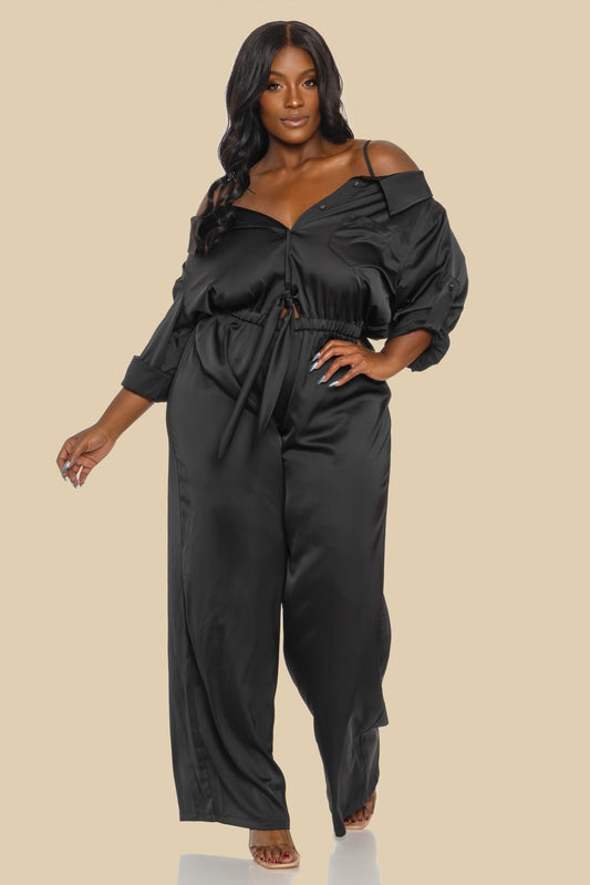 City Muse Cold-Shoulder Jumpsuit