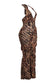 Leopard Halter Fringe Jumpsuit