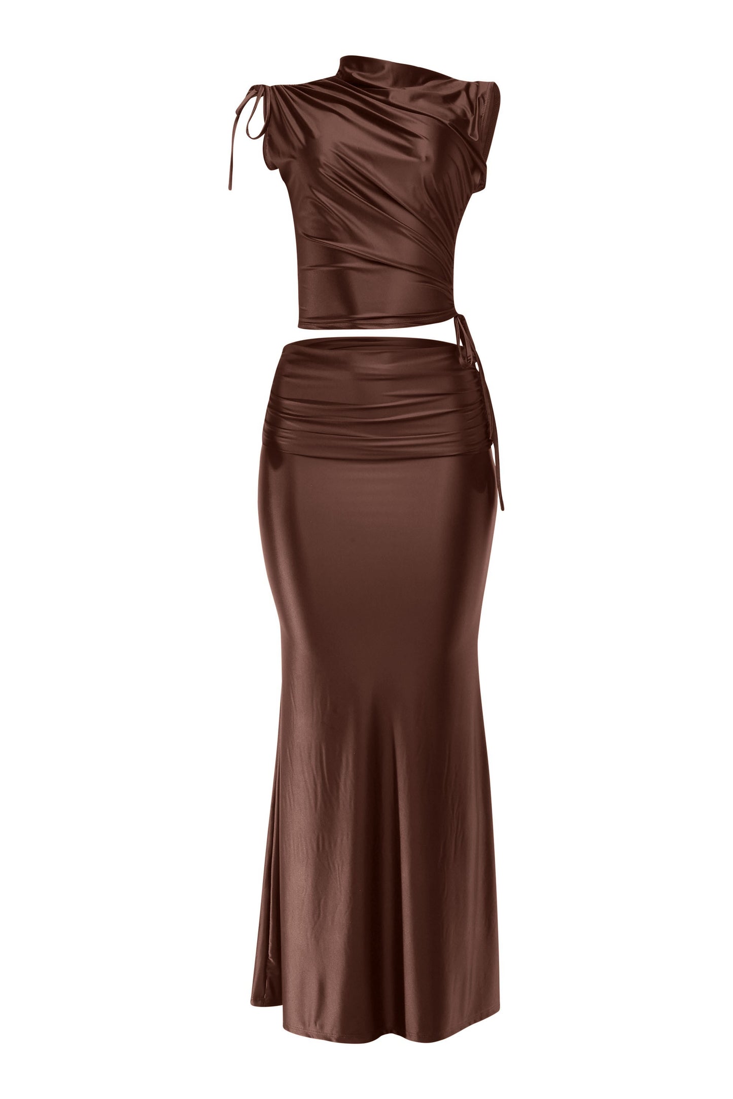 City Chic Mock Neck Maxi Set