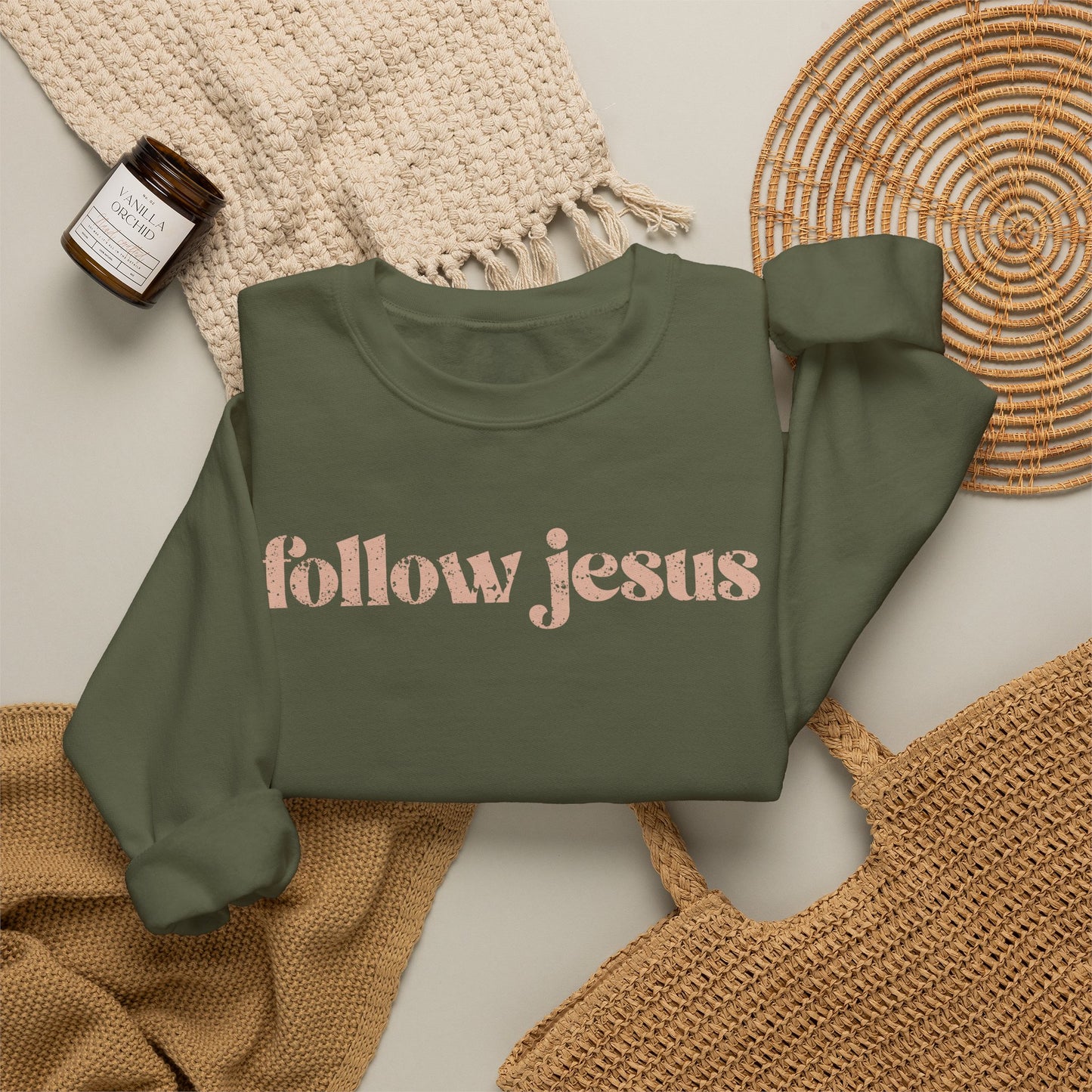 FOLLOW JESUS  Crewneck Sweatshirt
