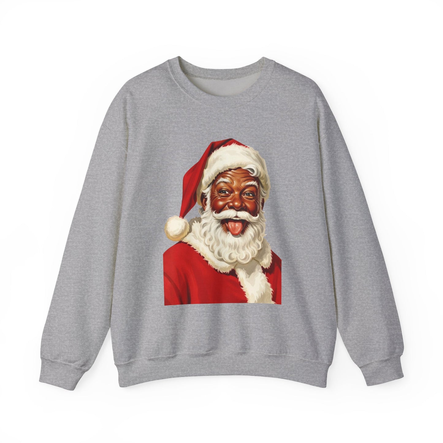 Black Santa Unisex Heavy Blend™ Crewneck Sweatshirt