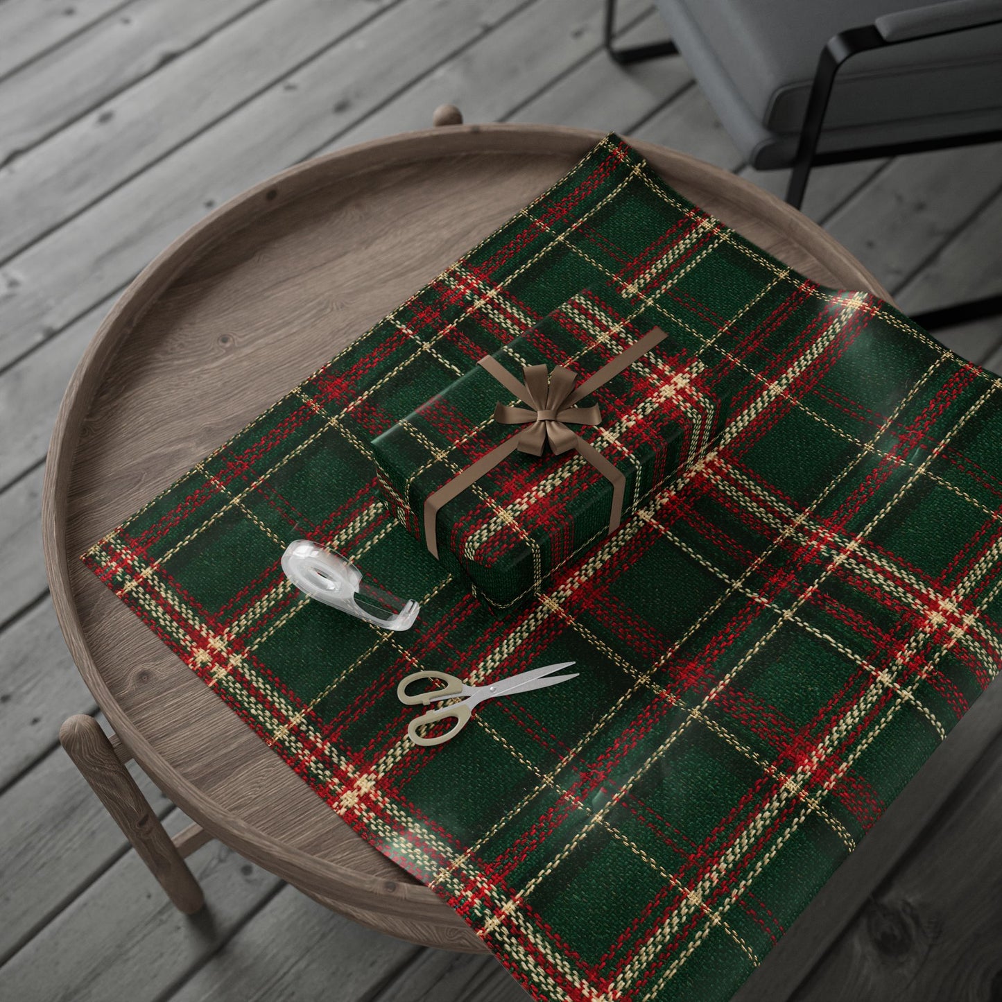 Evergreen Plaid Christmas Wrapping Paper 🎄✨