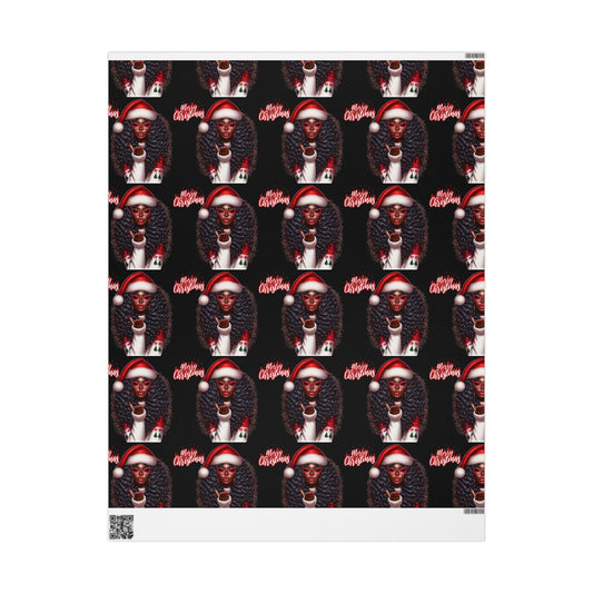 Brown Sugar & Snowflakes Wrapping Paper