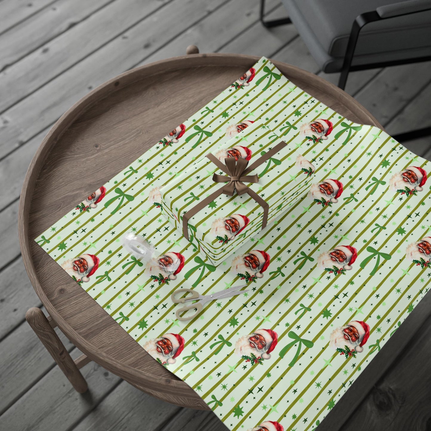 🎅🏾 Black Santa Wrapping Paper 🎄