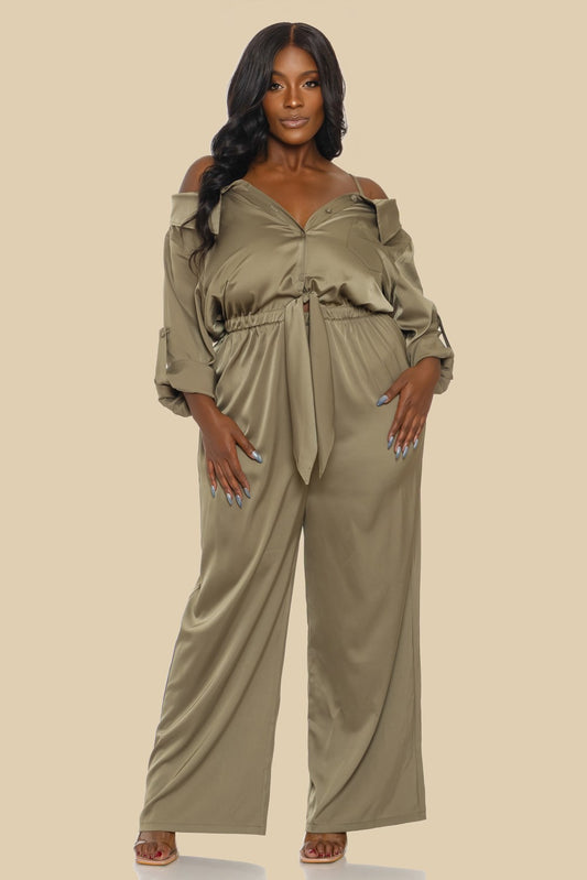 City Muse Cold-Shoulder Jumpsuit