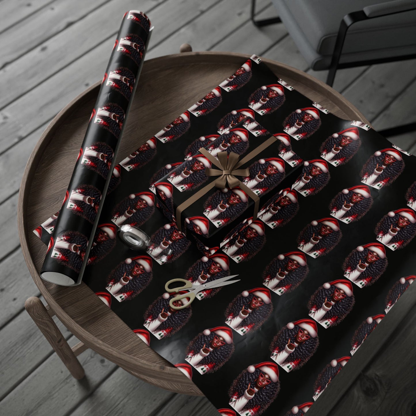 Melanin Barbie Christmas Wrap