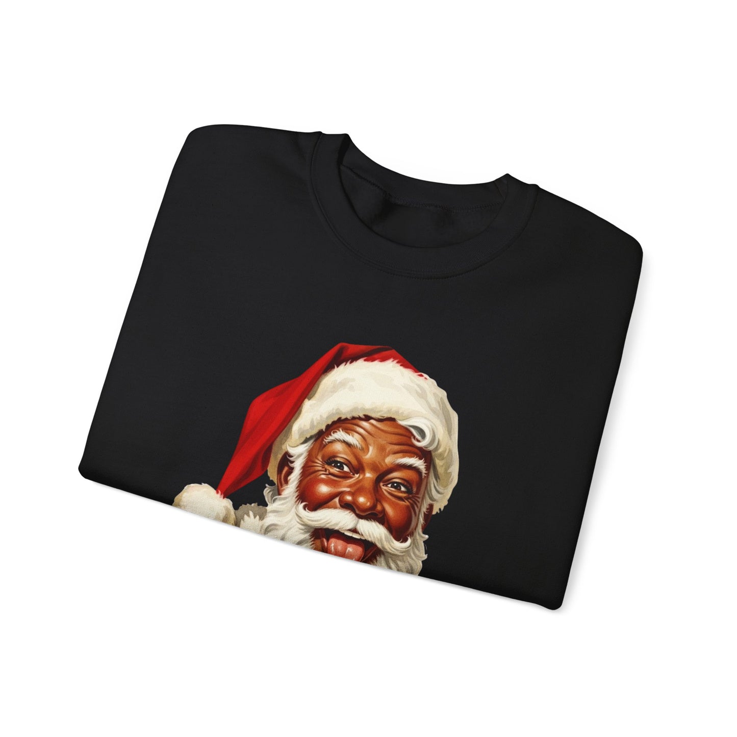 Black Santa Unisex Heavy Blend™ Crewneck Sweatshirt
