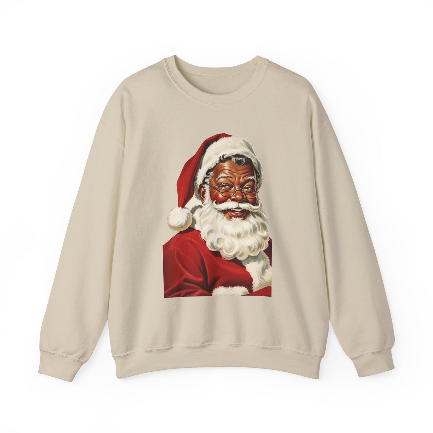 Black Santa Unisex Heavy Blend™ Crewneck Sweatshirt