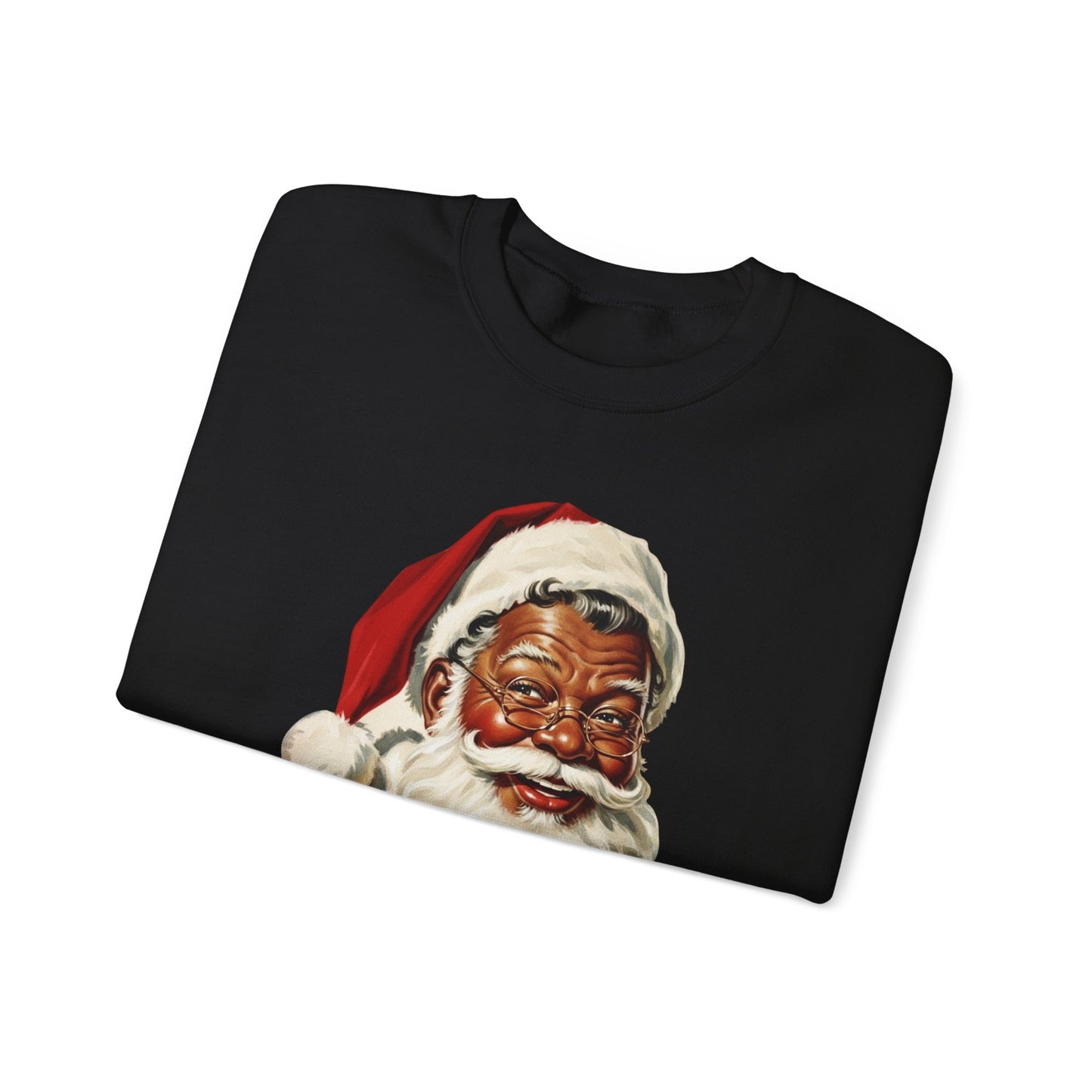 Black Santa Unisex Heavy Blend™ Crewneck Sweatshirt