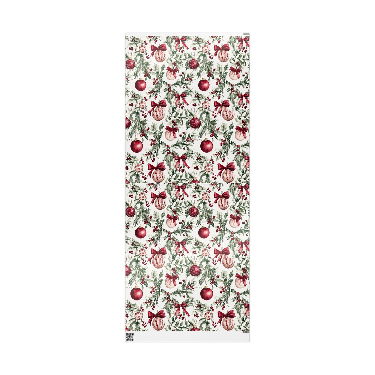 Cranberry Ribbons Wrapping Paper