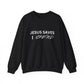 Jesus Saves, I  Spend Crewneck