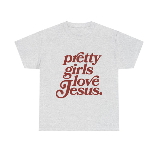 Pretty Girls Love Jesus Tee – Red ❤️✝️