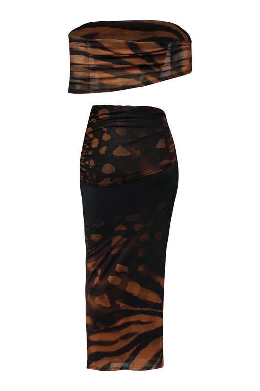 Bold Balance One-Shoulder Two-Piece Set