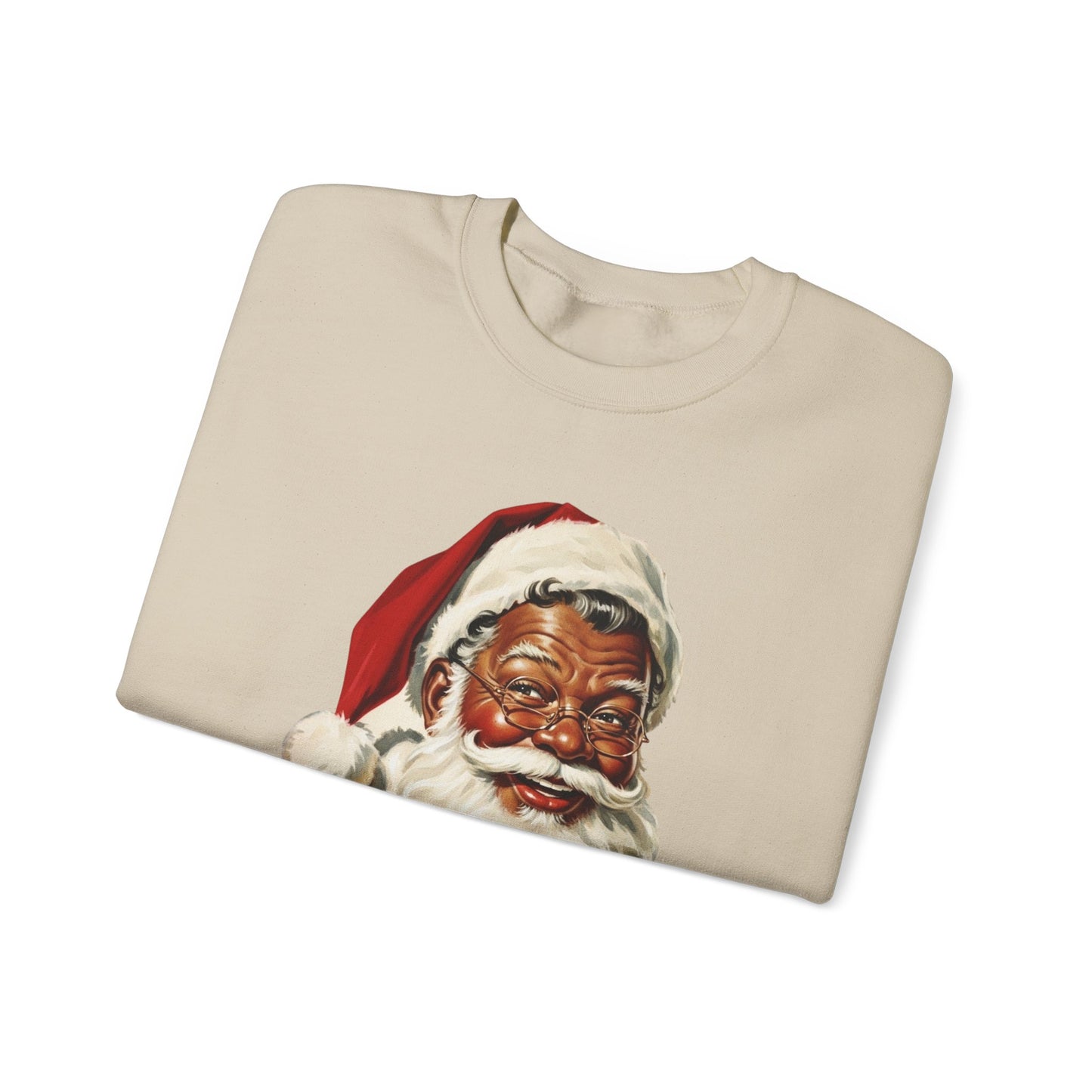 Black Santa Unisex Heavy Blend™ Crewneck Sweatshirt