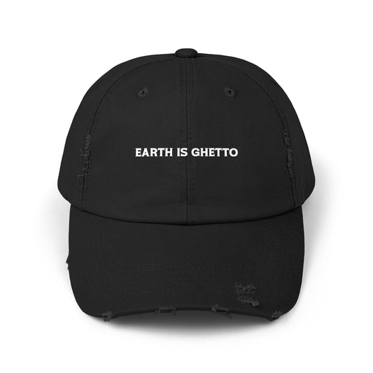 Earth Is Ghetto Unisex Distressed Cap
